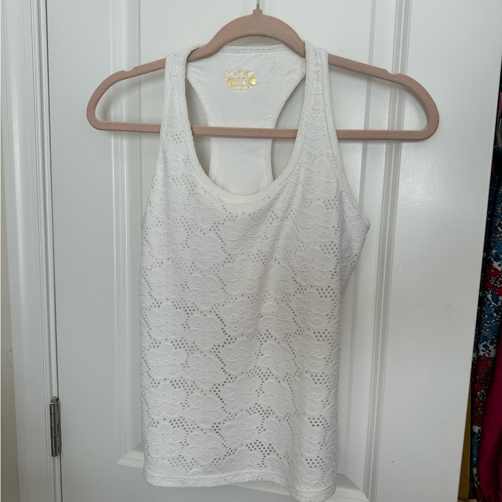 Lilly Pulitzer White Eyelet Tank Top